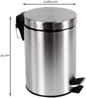 Pedaalemmer BRASQ 20 liter rvs 1 Stuk-3