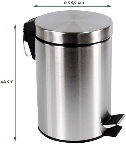 Pedaalemmer BRASQ 20 liter rvs 1 Stuk-3