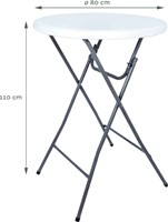 Statafel BRASQ 80cm wit 1 Stuk-1