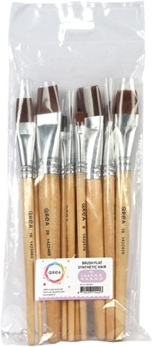 Kwast Qrea synthetisch set à 11 breedtes 11 Stuk