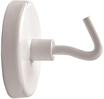 Magneet met haak MAUL 36mm trekkracht 6kg wit 5 stuks-2