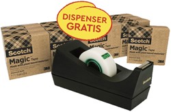 Plakband Magic 810 19mmx33m14rol+houder zw 15 Stuk