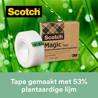 Plakband Magic 810 19mmx33m14rol+houder zw 15 Stuk-1