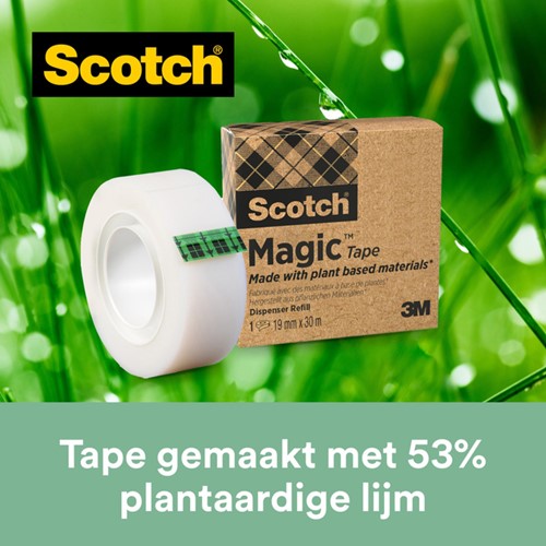 Plakband Magic 810 19mmx33m14rol+houder zw 15 Stuk-1