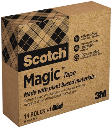 Plakband Magic 810 19mmx33m14rol+houder zw 15 Stuk-3