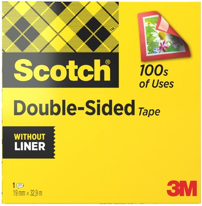 Plakband Scotch Magic 665 19mmx33m dubbelzijdig 1 Rol