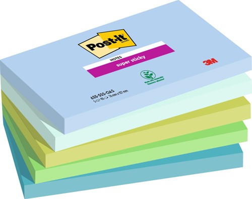 Memoblok 3M Post-it 655 76mmx127mm SS Oasis 5 Stuk