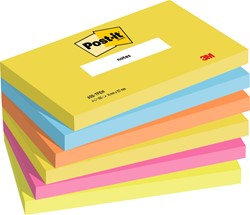 Memoblok 3M Post-it 655 76x127mm Energetic Colours 6 Stuk