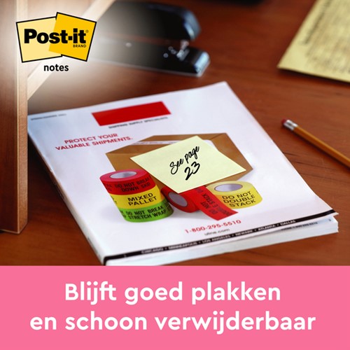Memoblok 3M Post-it 654 76x76mm geel 16 + 4 gratis 20 Stuk-3