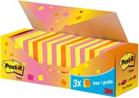 Memoblok 3M Post-it 654 76x76mm neon assorti 21+3 24 Stuk-2