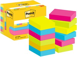 Memoblok 3M Post-it 653 38x51mm neon assorti kleur 12 Stuk