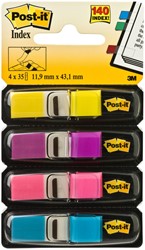 Indextabs 3M Post-it 683 11.9x43.2mm 4 kleuren 140 Stuk