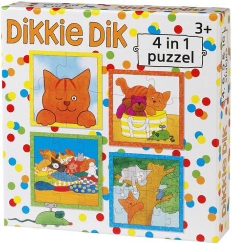Puzzel Dikkie Dik 4 in 1 1 Stuk