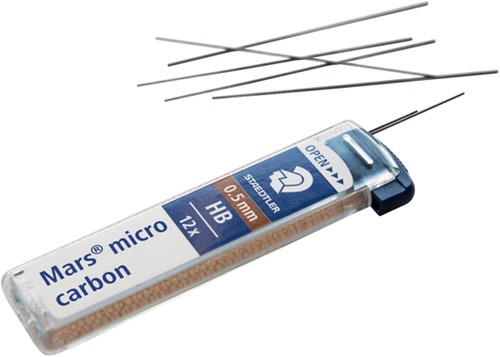 Potloodstift Staedtler Mars Carbon Micro 0.5mm HB 12 stuks-2
