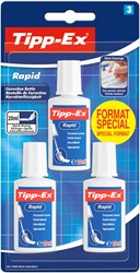 Correctievloeistof Tipp-ex Rapid 20ml 3 Stuk