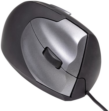 Muis Ergofy SRM VS4 rechts draad zilver/zwart 1 Stuk-2