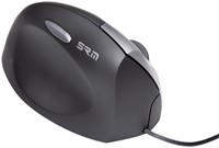 Muis Ergofy SRM  VS4 links draad zilver/zwart 1 Stuk-2