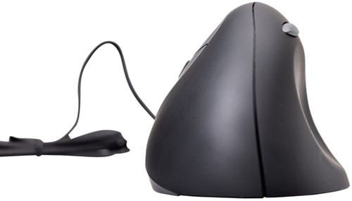 Muis Ergofy SRM  VS4 links draad zilver/zwart 1 Stuk-3