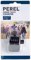 Personenteller Perel met cijfers 0 tot 9999 zilver 1 Stuk