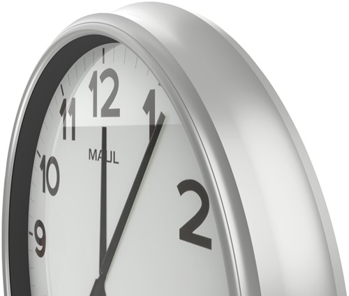 Wandklok MAUL Ride RC Ø61x7.5cm kunststof zil/wit 1 Stuk-2