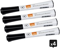 Whiteboardmarker Nobo Glide fijn 1mm zwart 4 Stuk-2