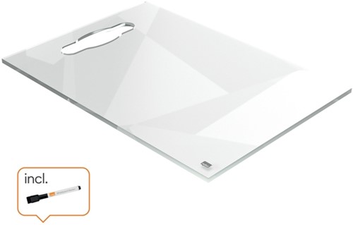 Notitiebord Nobo transparant acryl handgreep A4 1 Stuk-2