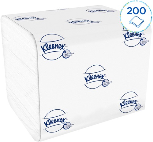 Toiletpapier Kleenex gevouwen 2laags 110x186mm wit 36 pak-3