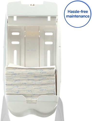 Toiletpapierdispenser Kimberly Clark gevouwen wit 1 Stuk-1