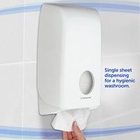 Toiletpapierdispenser Kimberly Clark gevouwen wit 1 Stuk-2