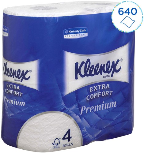Toiletpapier Kleenex 4laags 160 vel wit 24 Rol-3