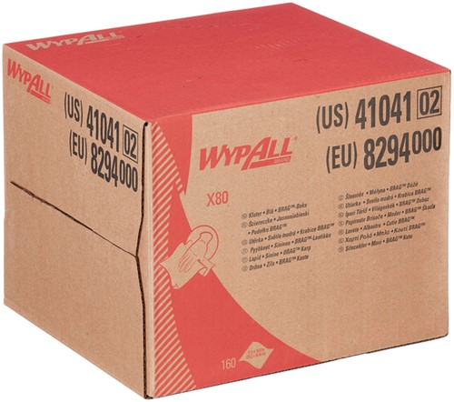 Reinigingsdoek WypAll X80 dispenserdoos blauw 160 Vel-2