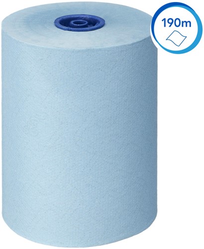 Handdoekrol Scott Slimroll 1laags 190m blauw 6 Rol-3
