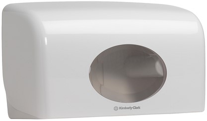 Toiletpapierdispenser Kimberly Clark duo wit 1 Stuk-3