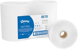 Toiletpapier Kleenex jumbo 2laags 190m wit 6 Rol