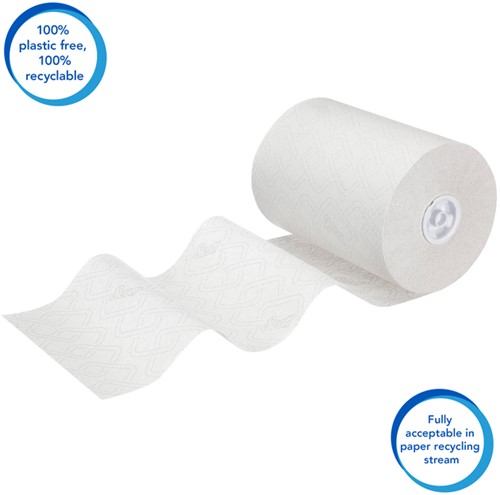 Handdoekrol Scott Slimroll 1laags 190m wit 6695 6 Rol-1