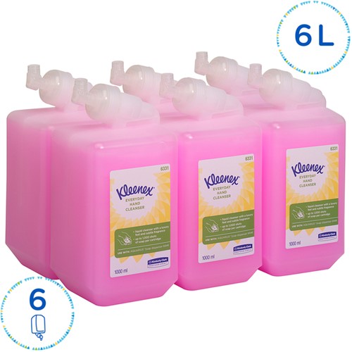 Handzeep Kleenex vloeibaar roze 1000ml 6 Fles-2