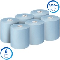 Handdoekrol Scott 1laags 350m blauw 6 Rol-2