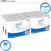 Toiletpapier Scott Essential 2laags 600 vel wit 36 Rol-2