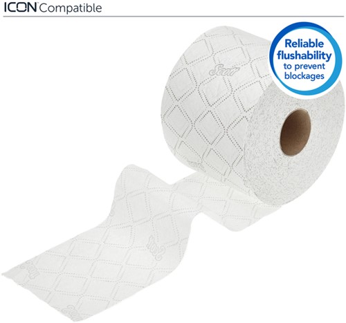 Toiletpapier Scott Essential 2laags 600 vel wit 36 Rol-2