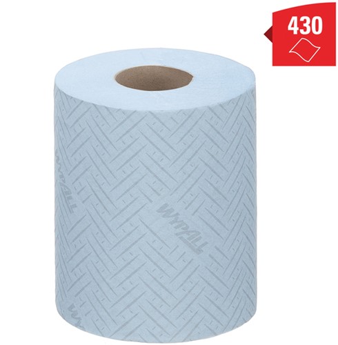 Poetspapier WypAll L10 GeneralClean 1-laags 430 vel blauw 6223-3