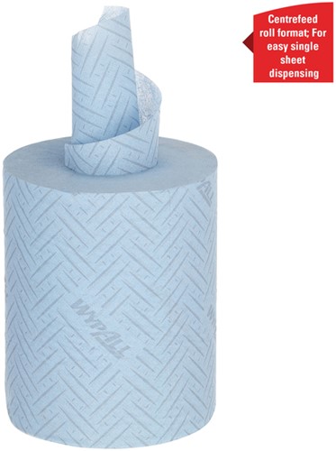 Poetspapier WypAll L10 1laags 430 vel blauw 6 Rol-1