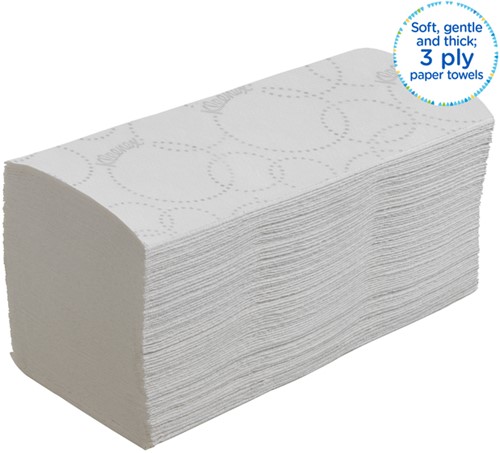 Handdoek Kleenex Ultra 3laags 215x318mm wit 6710 15 Stuk-1
