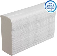 Handdoek Scott Slimfold 1laags 190x300mm wit 16 Stuk-1