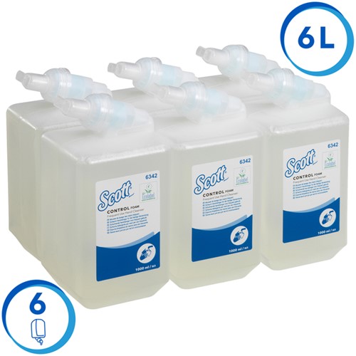 Handzeep Scott Control schuim frequent 1000ml 6 Fles-2