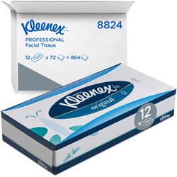 Facial tissues Kleenex 3laags 72 vel wit 12 pak