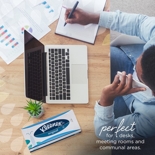 Facial tissues Kleenex 3laags 72 vel wit 12 pak-4