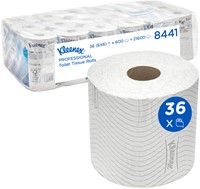 Toiletpapier Kleenex 2laags 600 vel wit 36 Rol