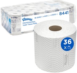 Toiletpapier Kleenex 2laags 600 vel wit 36 Rol