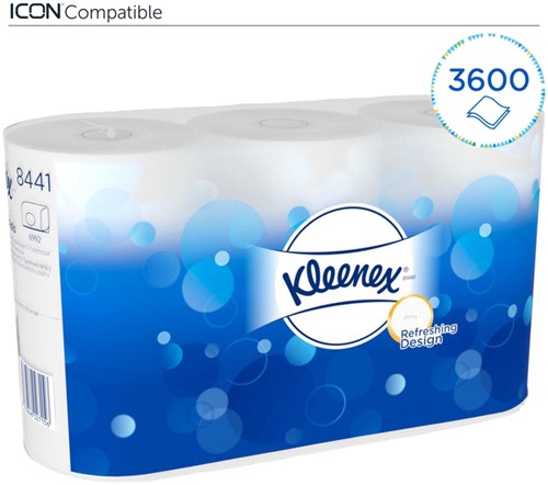 Toiletpapier Kleenex 2laags 600 vel wit 36 Rol-3
