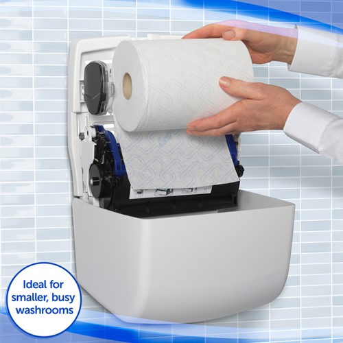 Handdoekroldispenser Kimberly Clark Slimroll wit 1 Stuk-2